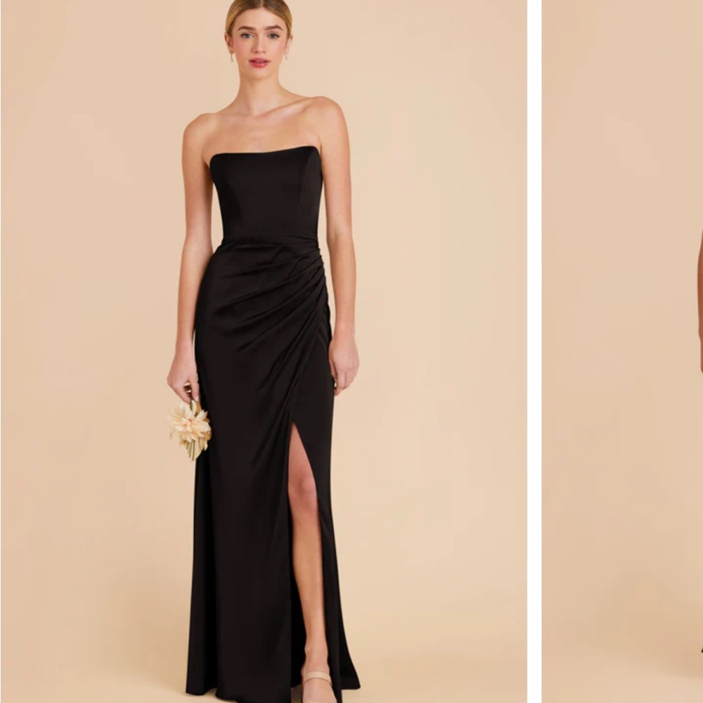 Elegant Black Strapless Evening Gown
